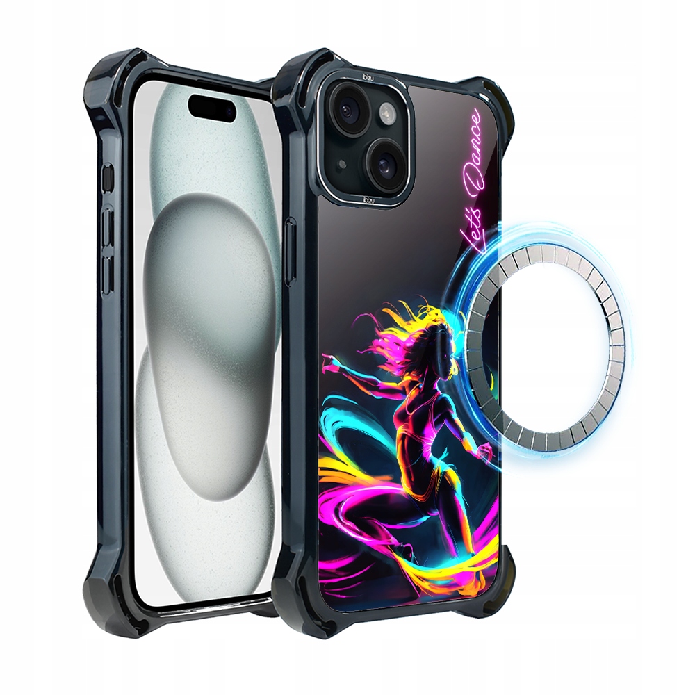 Pouzdro pro iPhone 15 Ibizu DropGuard Ultra s MagSafe, taneční rytmus