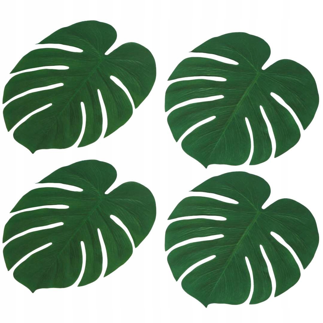 PODKŁADKI na stół imprezowe LIŚCIE MONSTERY palmy hawaje aloha x4