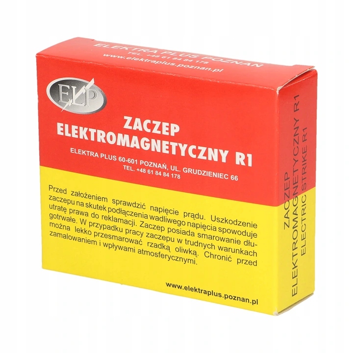 Elektrozaczep Rygiel szeroki symetryczny R1-12.10 Marka Elektra Plus