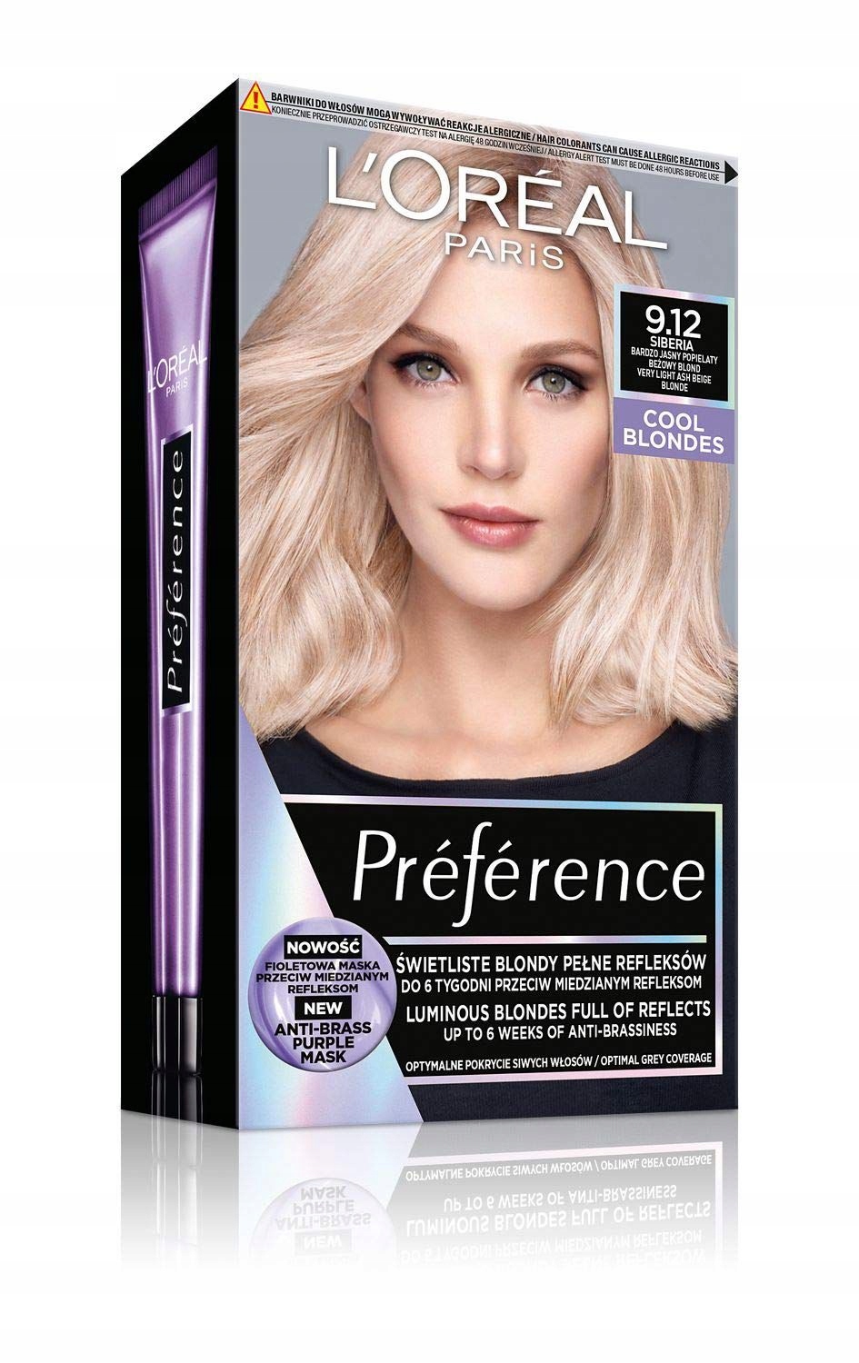 Loreal Preference Barva Na Vlasy 9.12 Siberia – Velmi Světle Popelavá Béžová
