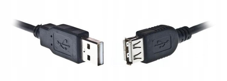 Kabel PRZEDŁUŻACZ PORTU USB 1.1 / 2.0 NOWY 1m