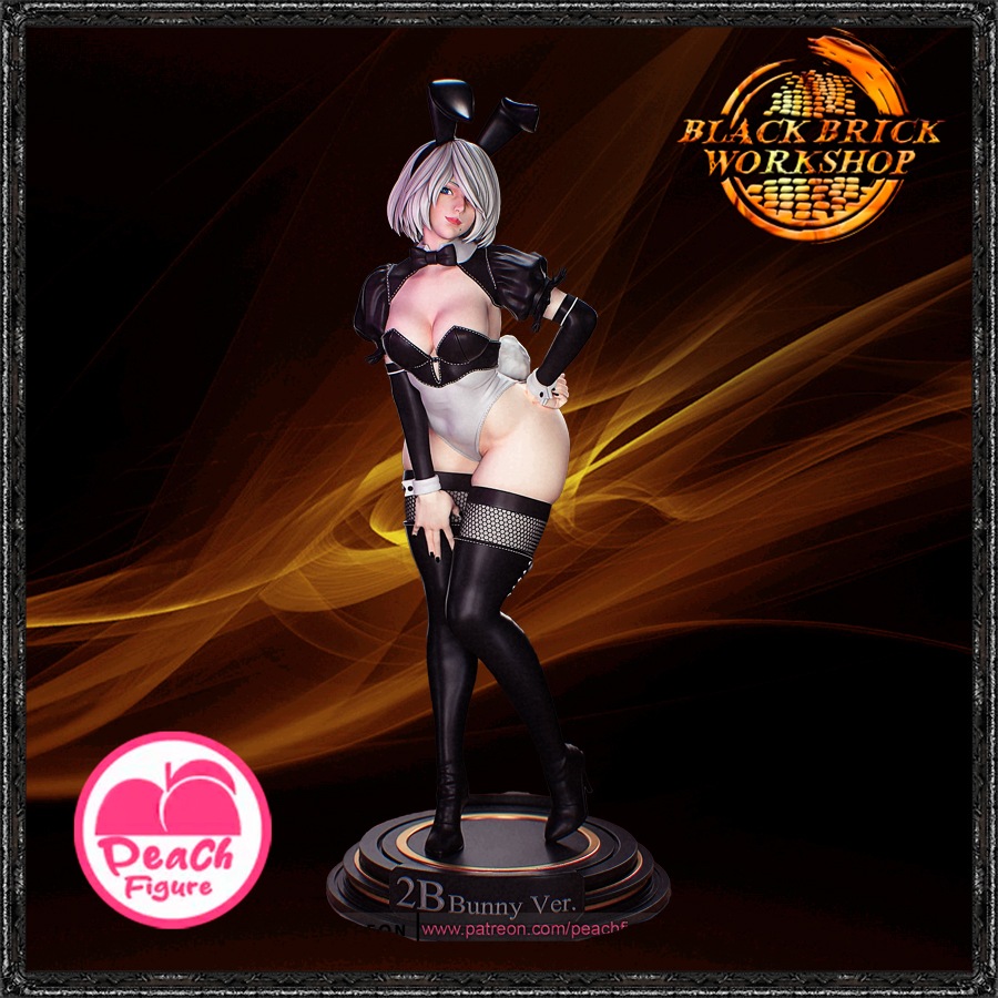 2B Nier Automata Neupravená soška broskev Měřítko 1/9 (200mm) (sfw) 3D tisk
