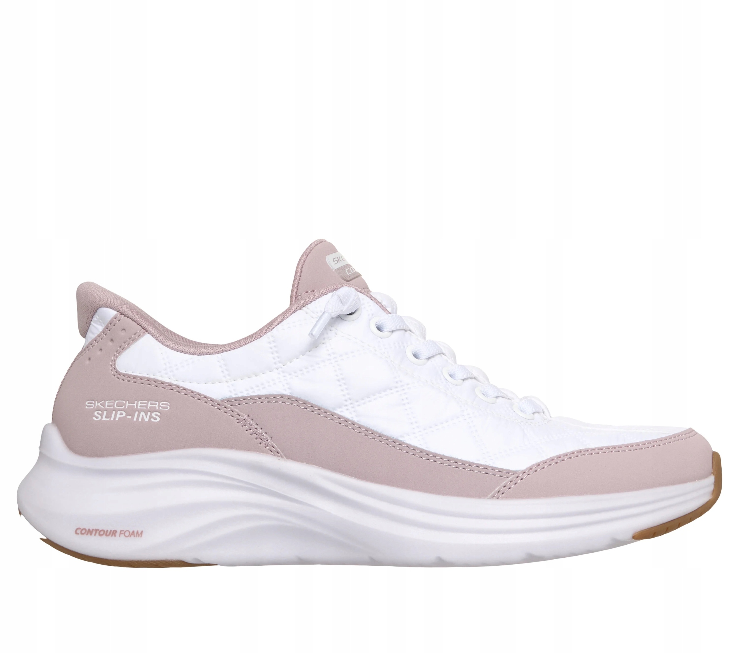 Dámské boty Skechers Slip-ins: Contour Foam Cozy Fit bílo/levandulové 1