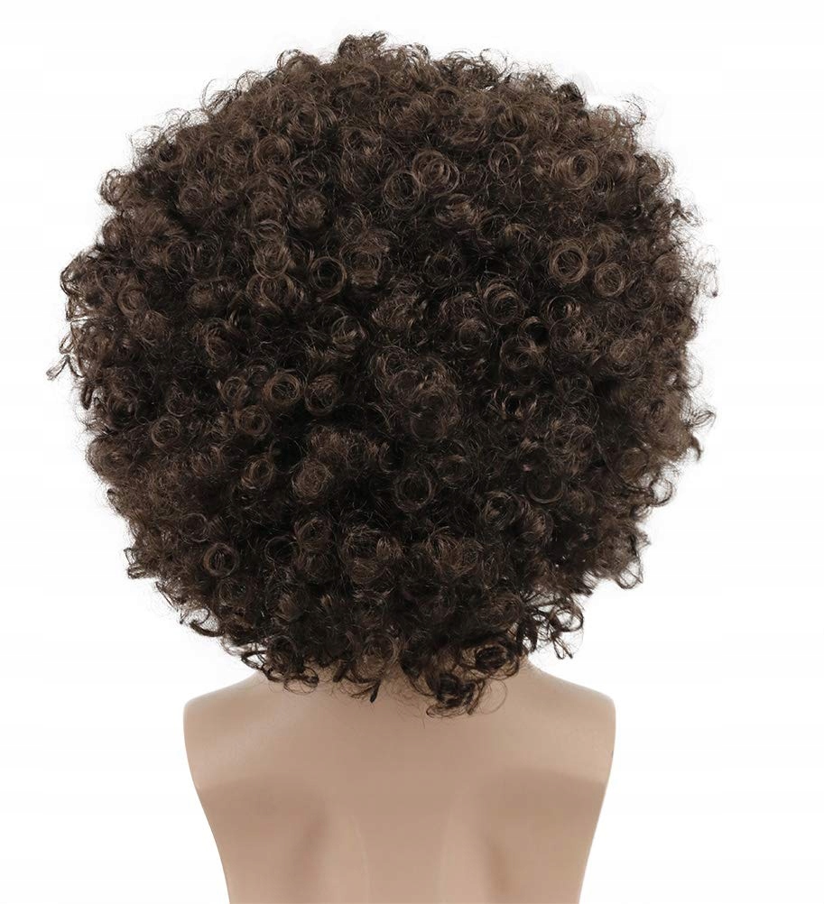 Afro Paruka Hnědá Disco Roky 70 80 Kudrnatá Cosplay Halloween