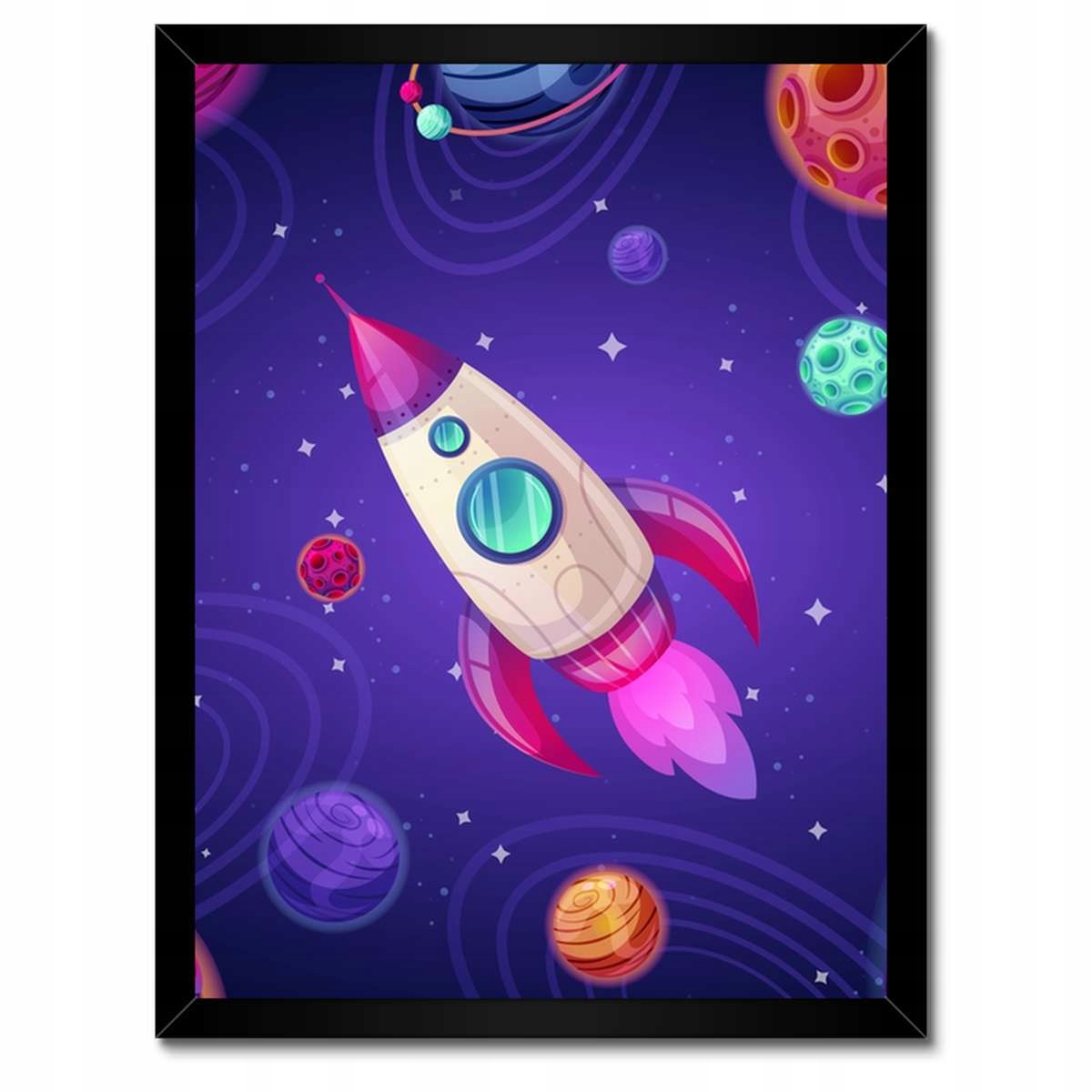 Plakáty v rámu 30x40 Vesmírná raketa pro malého astronauta