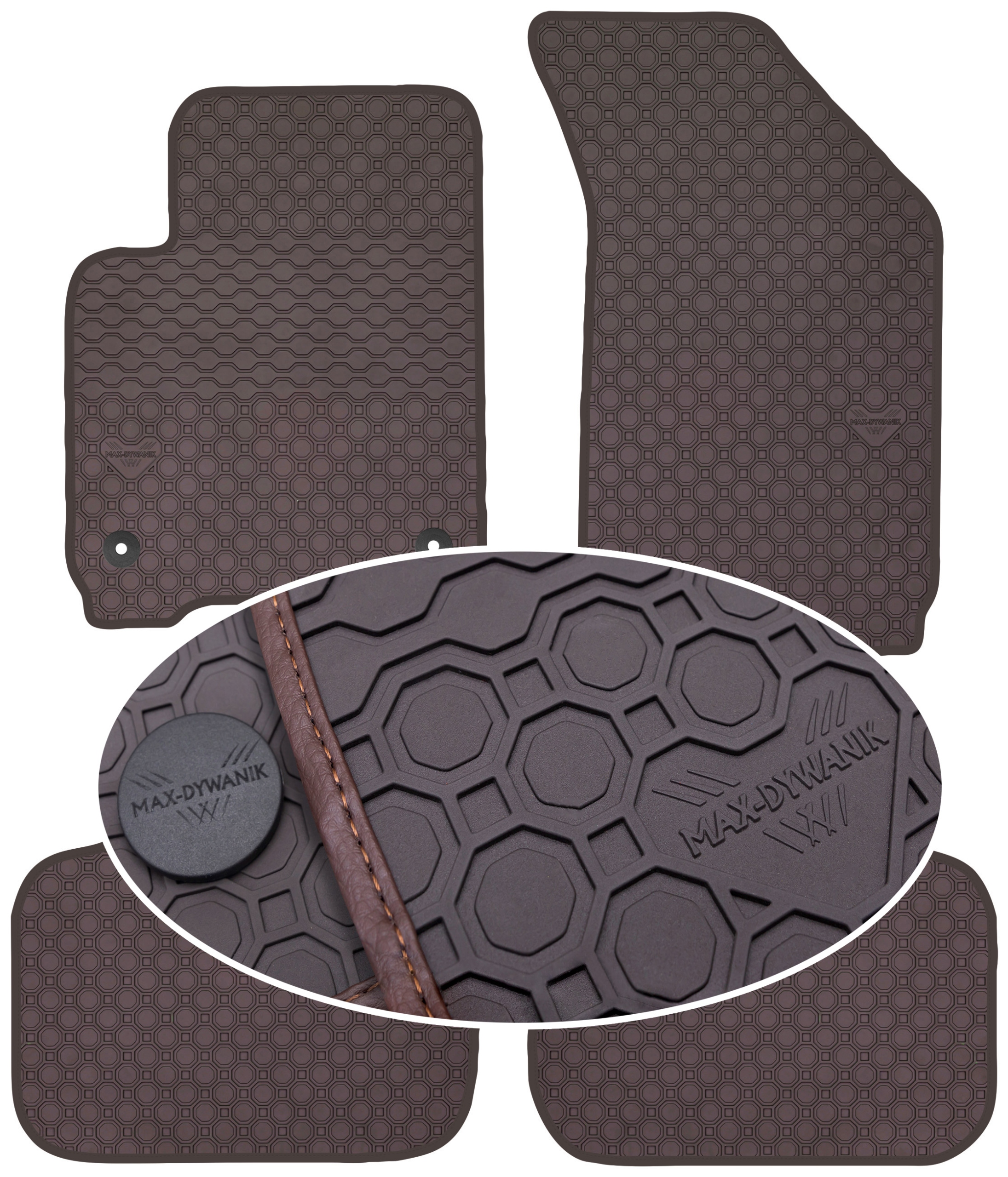 Fiat Freemont 2011-2016 Koberce Hnedé