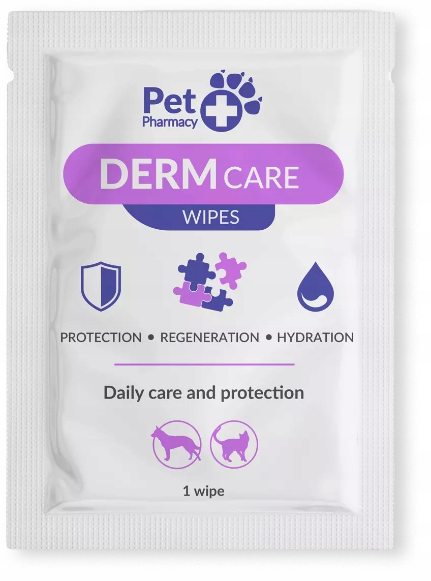 Vetfood Derm Wipes Ubrousky pro psa a kočku 20 Kusů