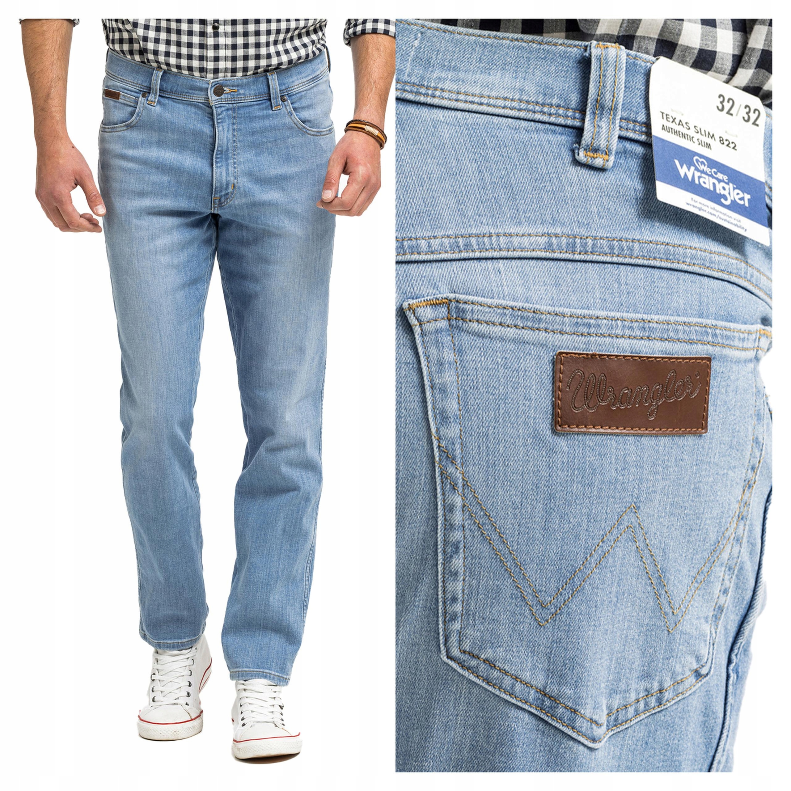 Pánské jednoduché džínové kalhoty Wrangler Texas Slim 36/32