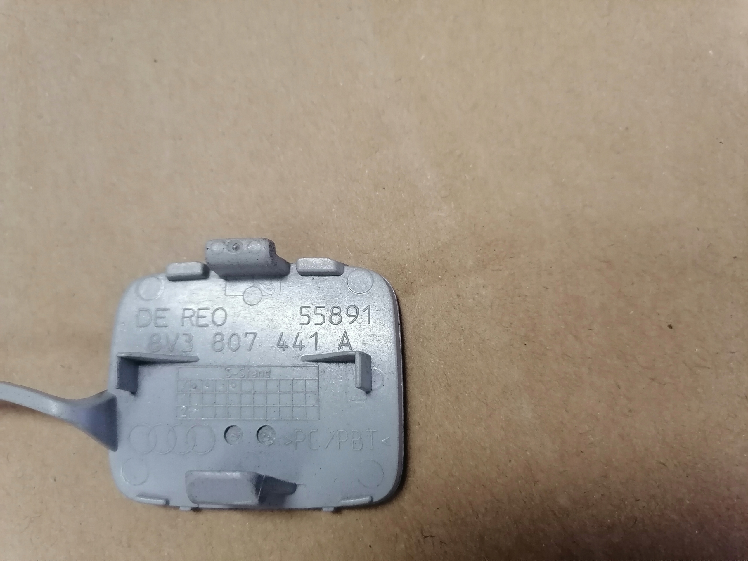 towing hook cap front AUDI A3 S3 8V3807441A