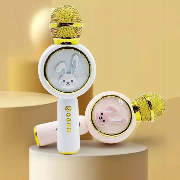 MIKROFON KARAOKE BEZPRZEWODOWY BLUETOOTH Z GŁOŚNIKIEM KRÓLIK DLA DZIECI Marka Greifen