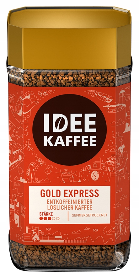 Растворимые идеи KAFFEE GOLD без кофеина 200 г