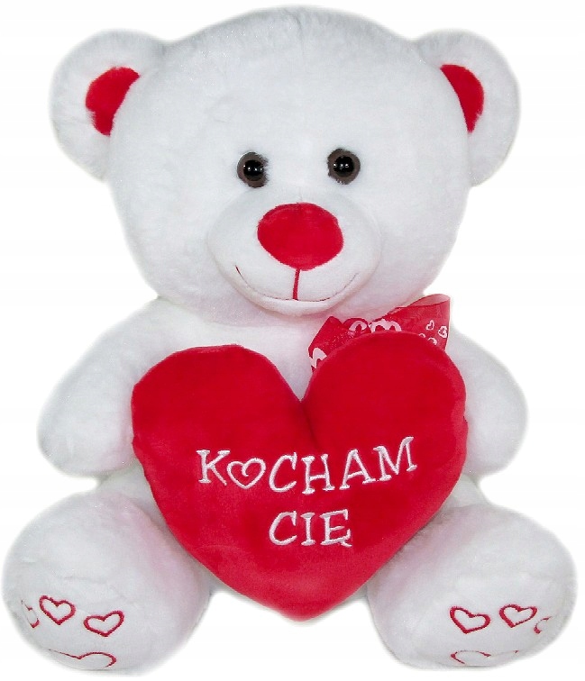 Duży Miś z sercem Kocham Cię - 20cm WALENTYNKI