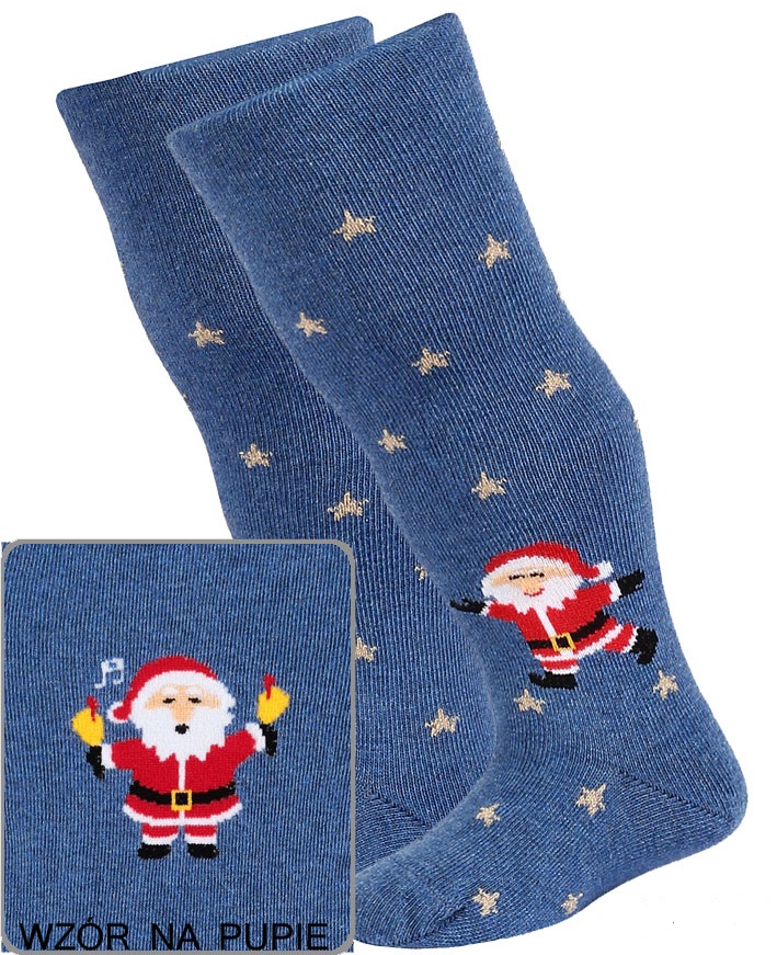 ŚWIĄTECZNE RAJSTOPY dziecięce Mikołaj Wola 62/74