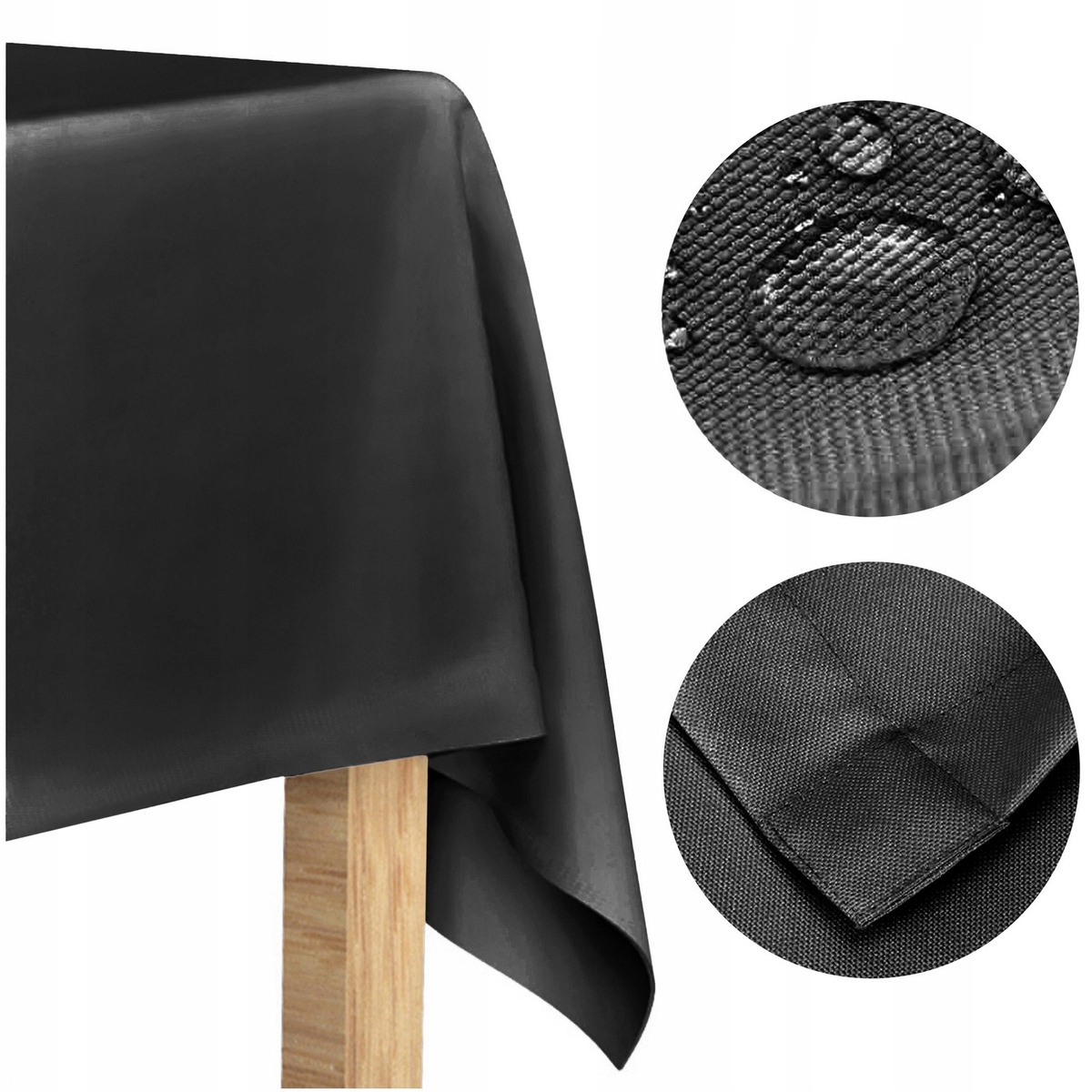 Plamovzdorný ubrus 140x450 na stůl klasický Elegant černý