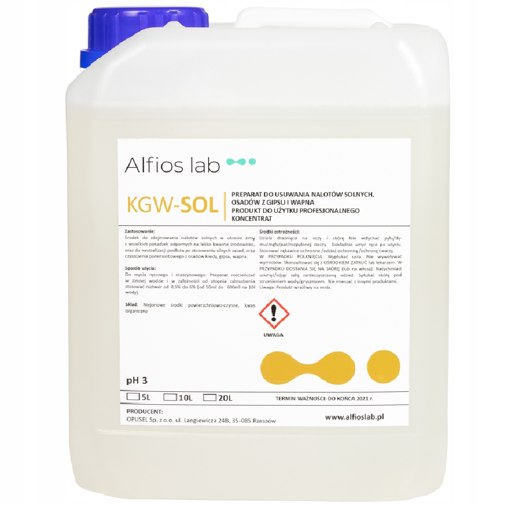 Levně Kgw-sol 5L odstraňuje solné nánosy usazenin ze sádry