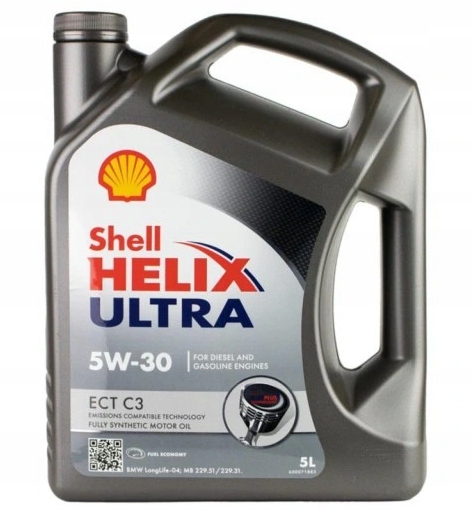 Olej Shell Helix Ultra Ect C3 5W-30 4L Syntetyczny Acea C3 , Api Sn , Mb-ap