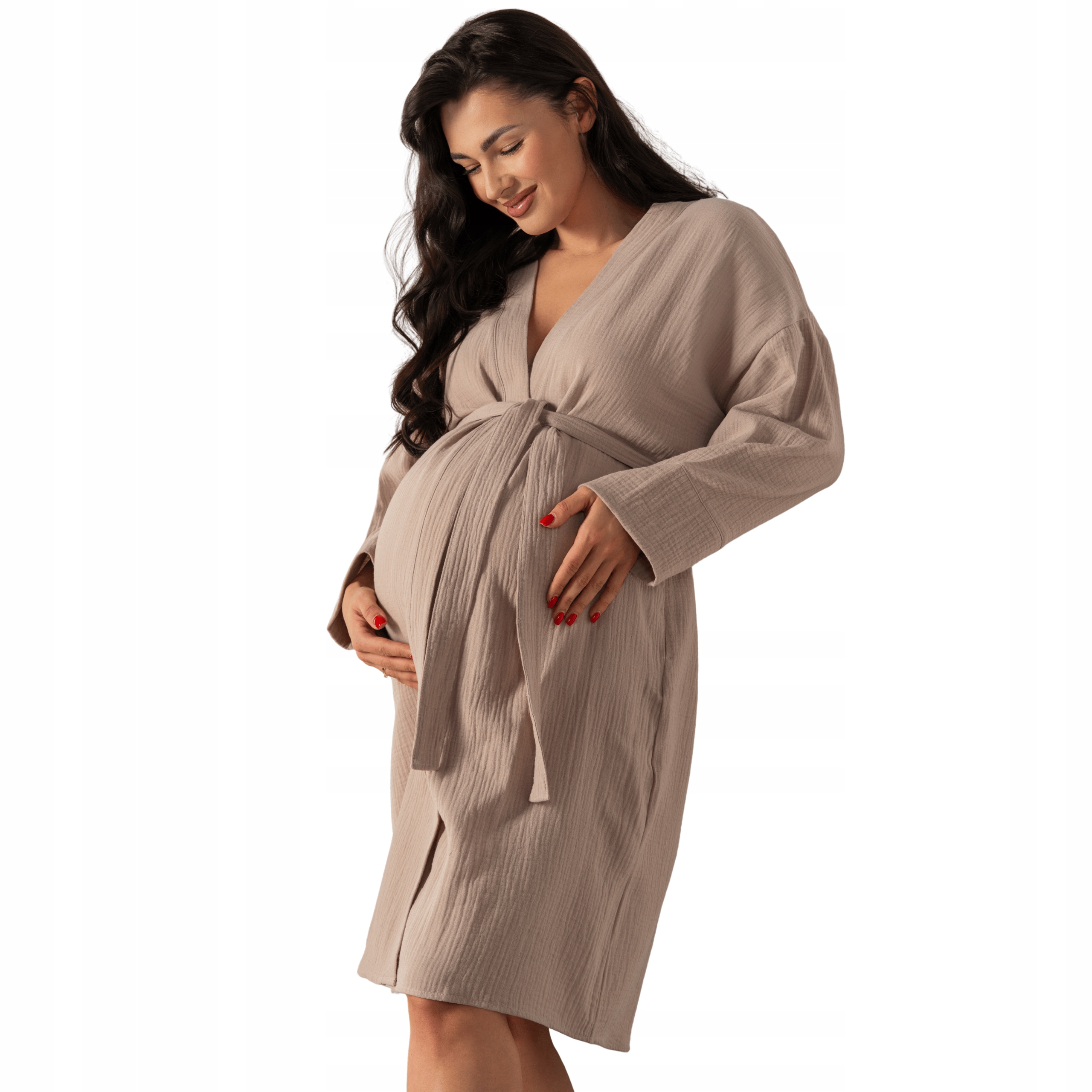 SZLAFROK MUŚLINOWY CIĄŻOWY 