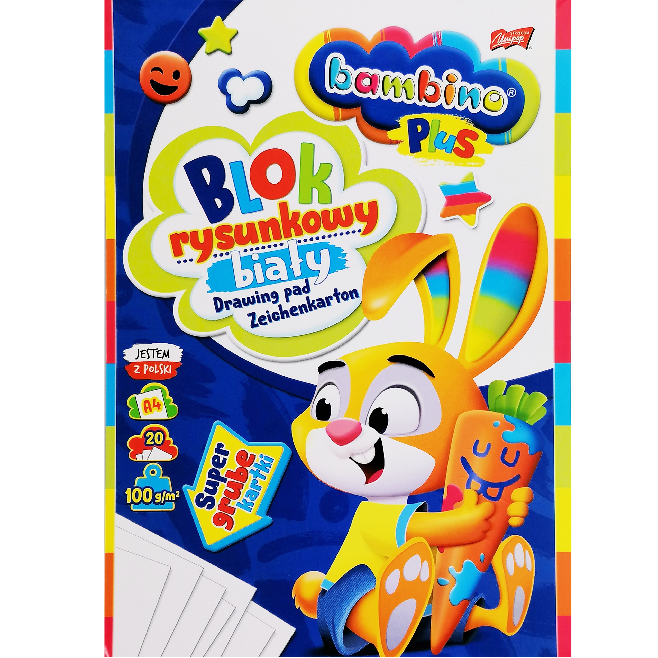 

Blok Rysunkowy Białe Kartki A4 Bambino 100g/m2
