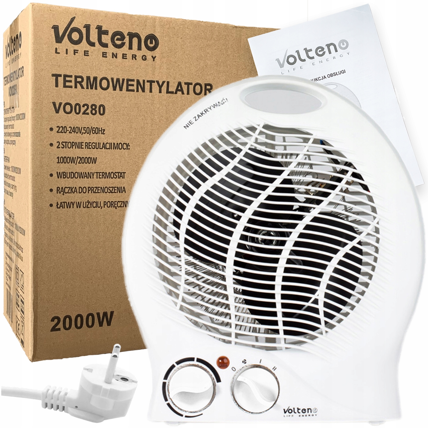 

Mocny Termowentylator Farelka Grzałka Elektryczna