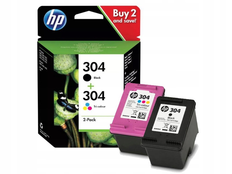 

Tusz Hp 304 Zestaw czarny+kolor 3JB05AE