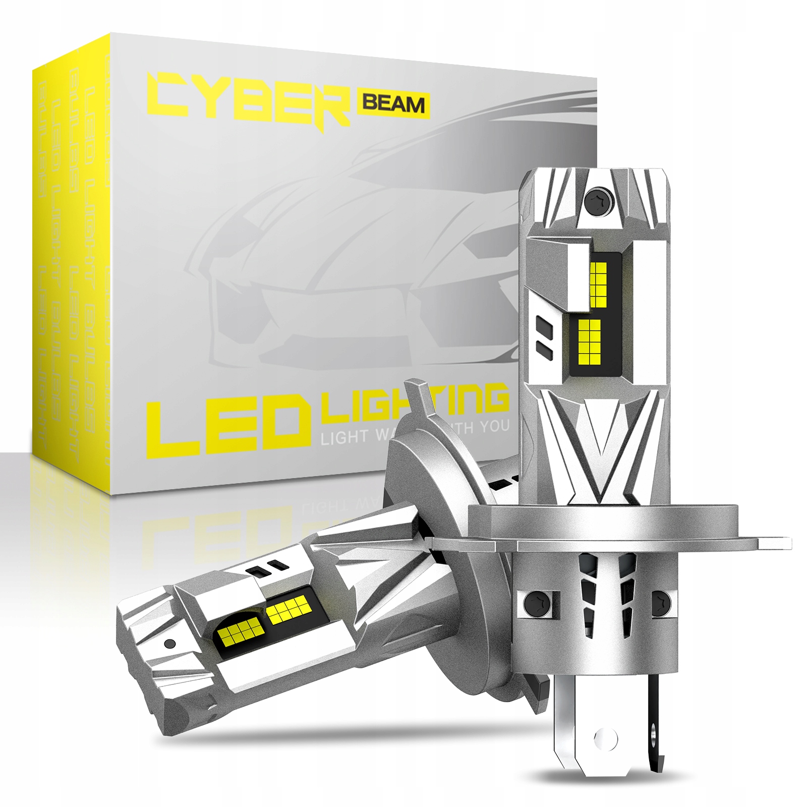 Led Žárovky Cyberbeam Retrify H4 Ultra Výkon 7035 Csp Pro 1:1 Bez Adaptérů