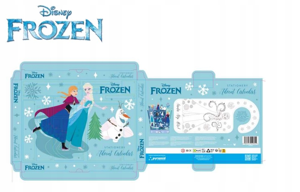 Адвент-календарь Pyramid International Disney Frozen, канцелярия: ластики, фломастеры, магниты
