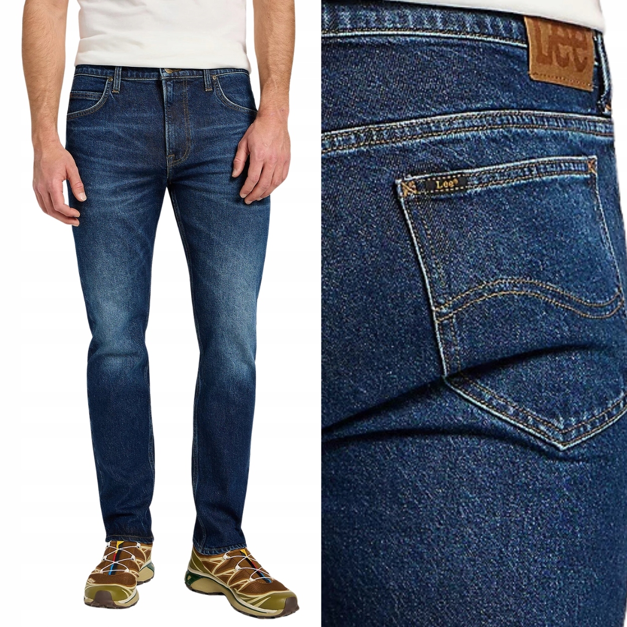 Lee Rider slim Midnight lehce přiléhavé tmavé džínové kalhoty W31 L34