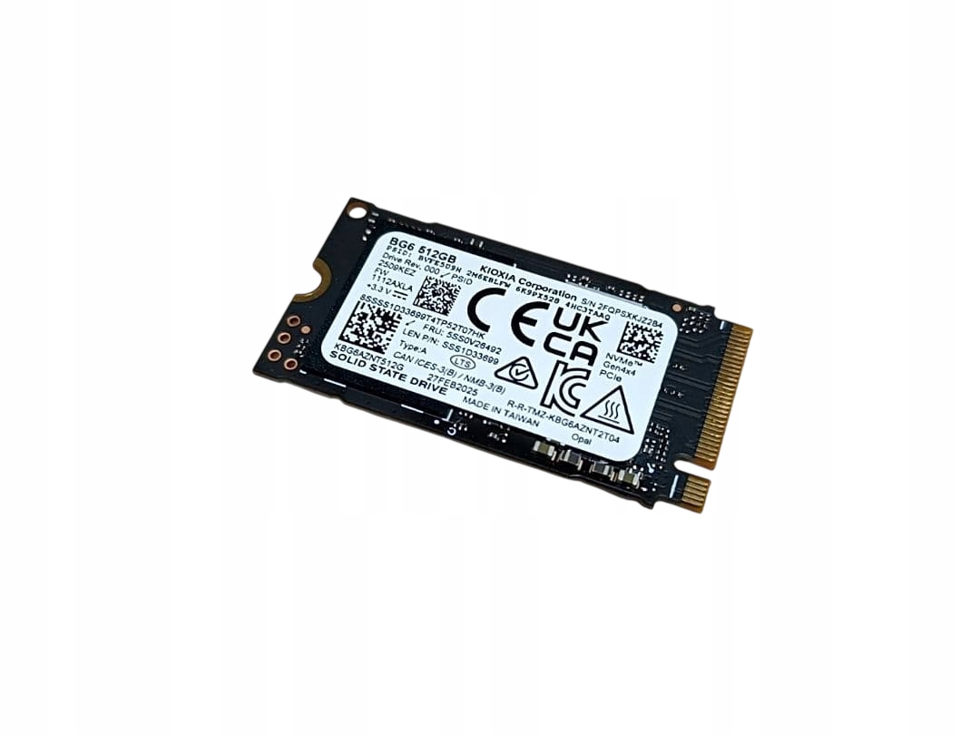 内蔵型SSD KIOXIA BG6 512GB(M.2 2280 SSD) Kioxia 512GB BG6 M.2 NVMe PCIe 4.0x4 Opal SSD 2280 - KBG6AZNV512G