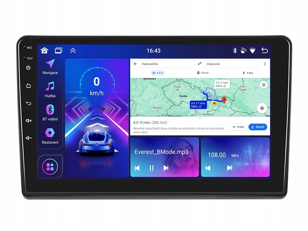 Bmode 2DIN autorádio BEV52 Android, Fiat Peugeot Citroen