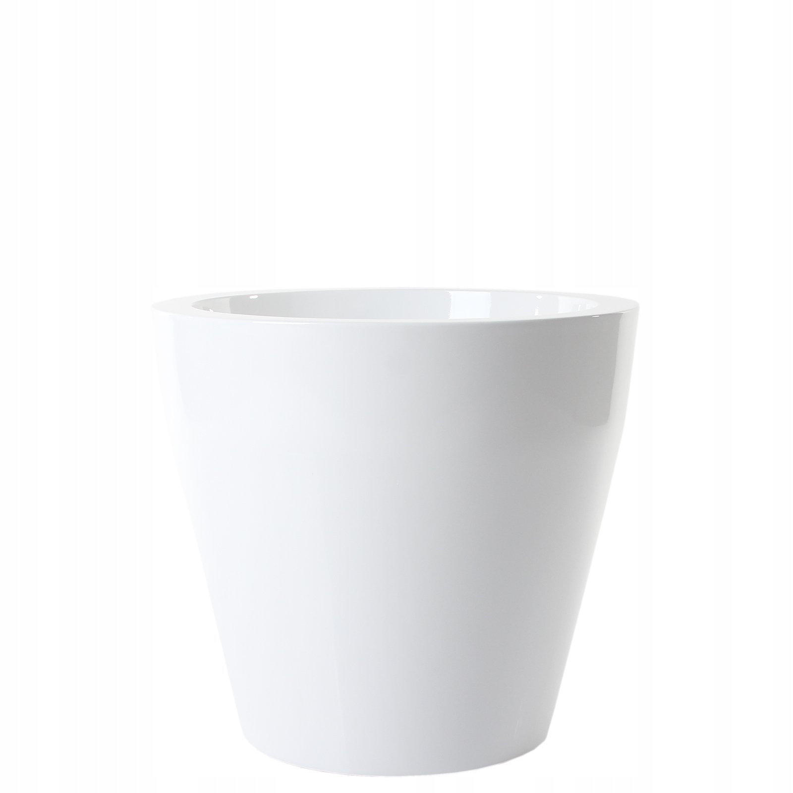 białe lakierowane donice NISCAL 47/43 biały połysk