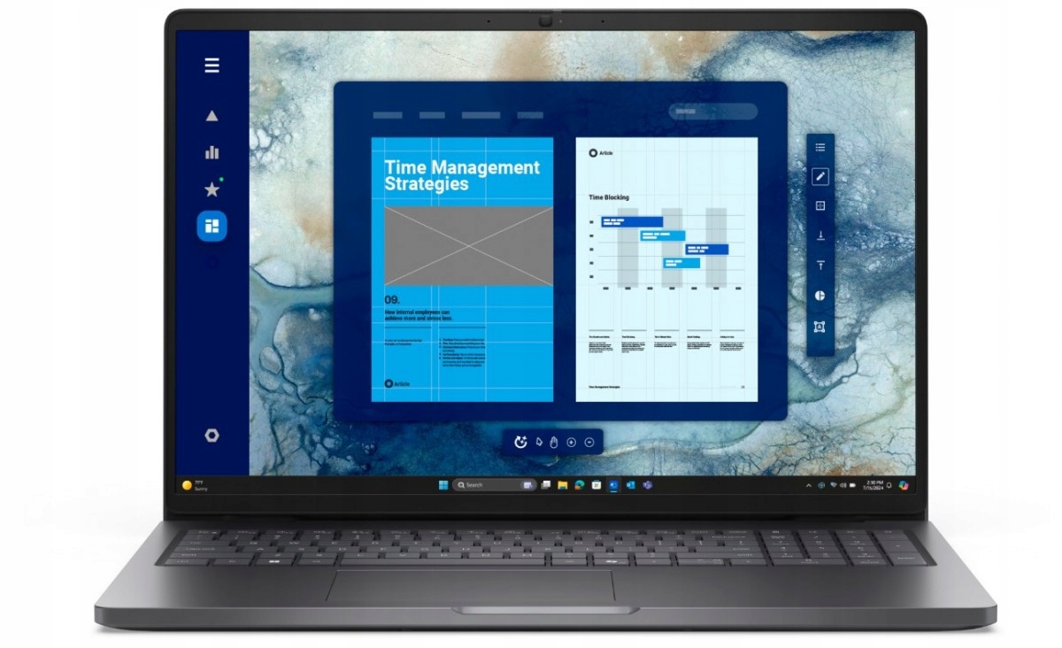 Notebook Dell Pro 16 PC16250 W11P C5 220U/16GB/512GB CL25/16.0 Magnetite,