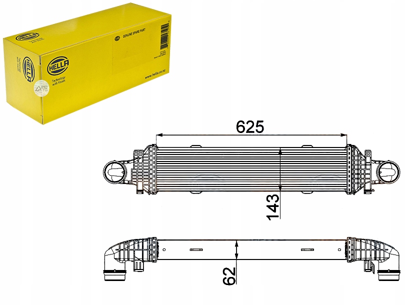 HELLA INTERCOOLER MERCEDES C-KLASA 07-