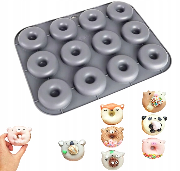 

Forma Foremka Silikonowa 12 Donut Oponki Babeczki