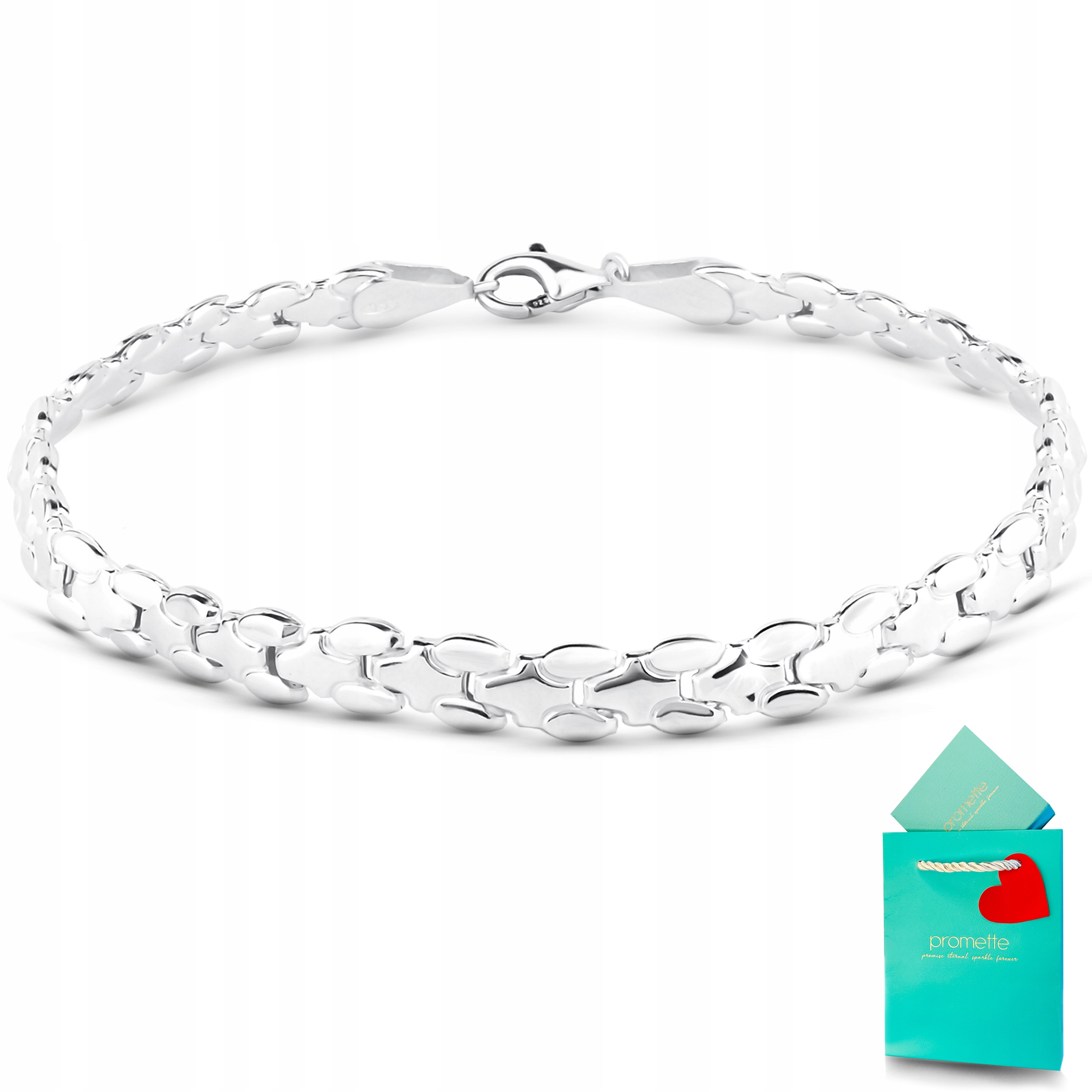 Dámský stříbrný náramek 925 silný široký na ruku stříbro modulární