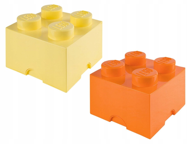 Lego Krabička na ukládání kostek 2ks (žlutá a oranžová)