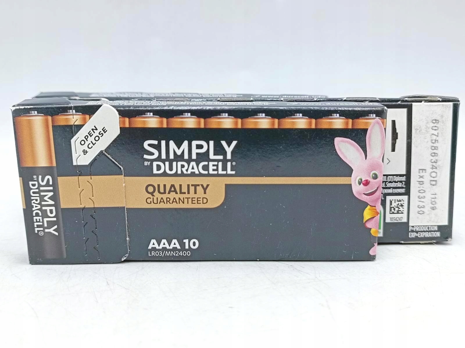 Щелочная батарея Duracell AAA (R3) 10 шт.