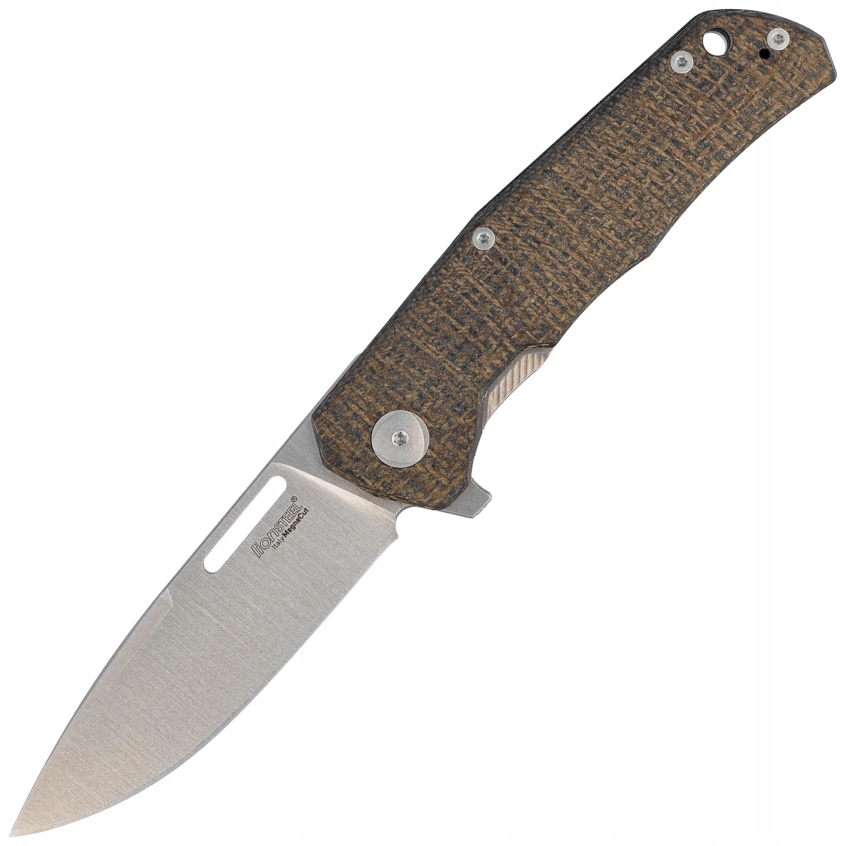 Pevný nůž Edc LionSteel Q4TTRO Burlap Satin MagnaCut od firmy Molletta