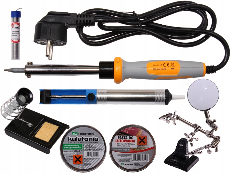 

Lutownica ZD721 zestaw 60W akcesoria Lupa