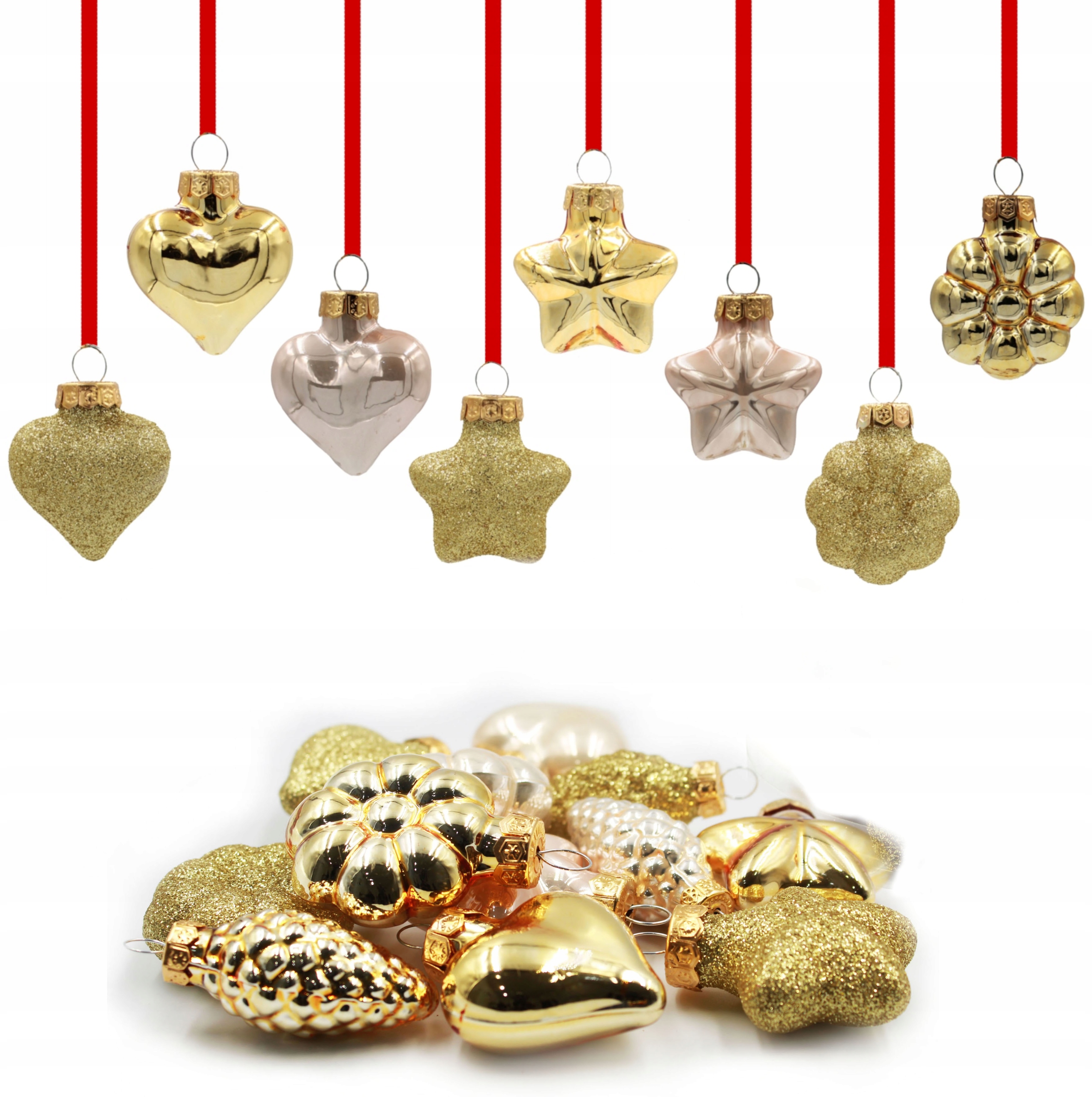 

MIX Bombki choinkowe Szklane zestaw Choinka 12szt