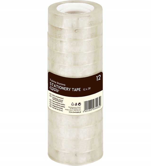 

Taśma klejąca Grand 12mm/30m (12 rolek)