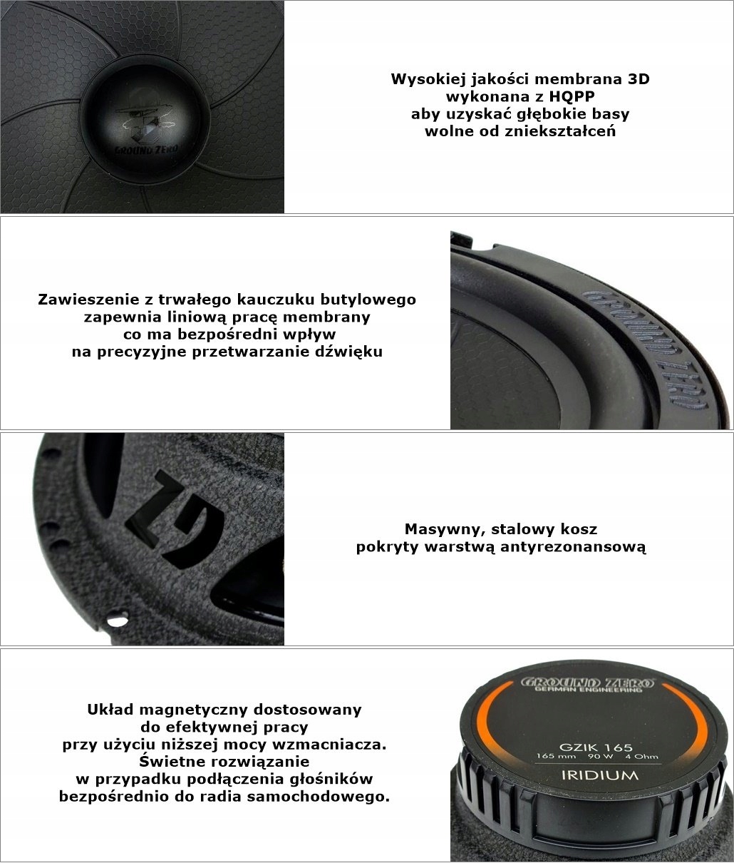 Ground Zero GZIK 165 Audi A6 C5 przód tył Kod producenta GZIK 165