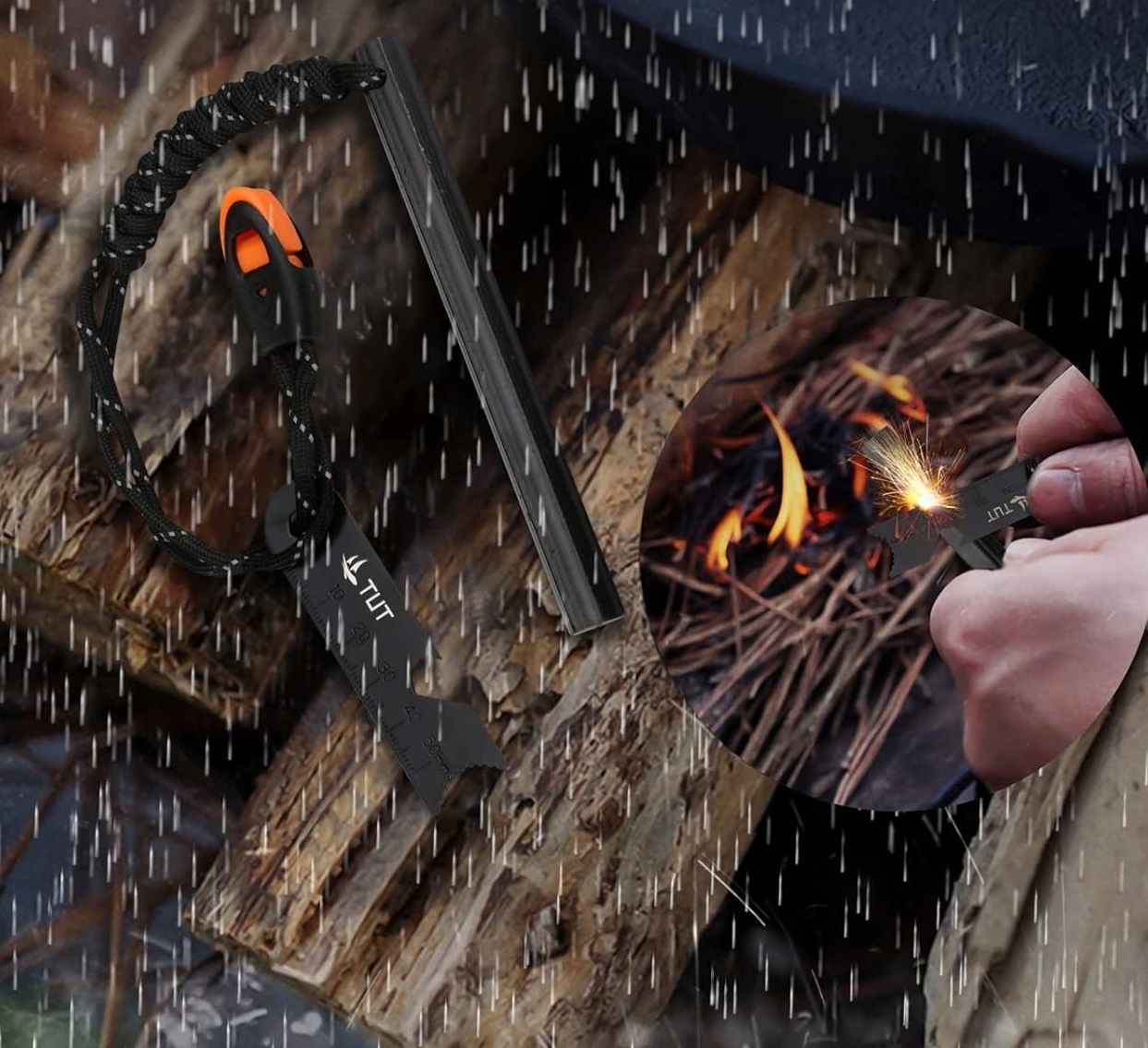 ZESTAW SURVIVALOWY KEMPING LAS PRZETRWANIE KRZESIWO KEMPING 5000 ZAPŁONÓW Kod producenta BUSHCRAFT