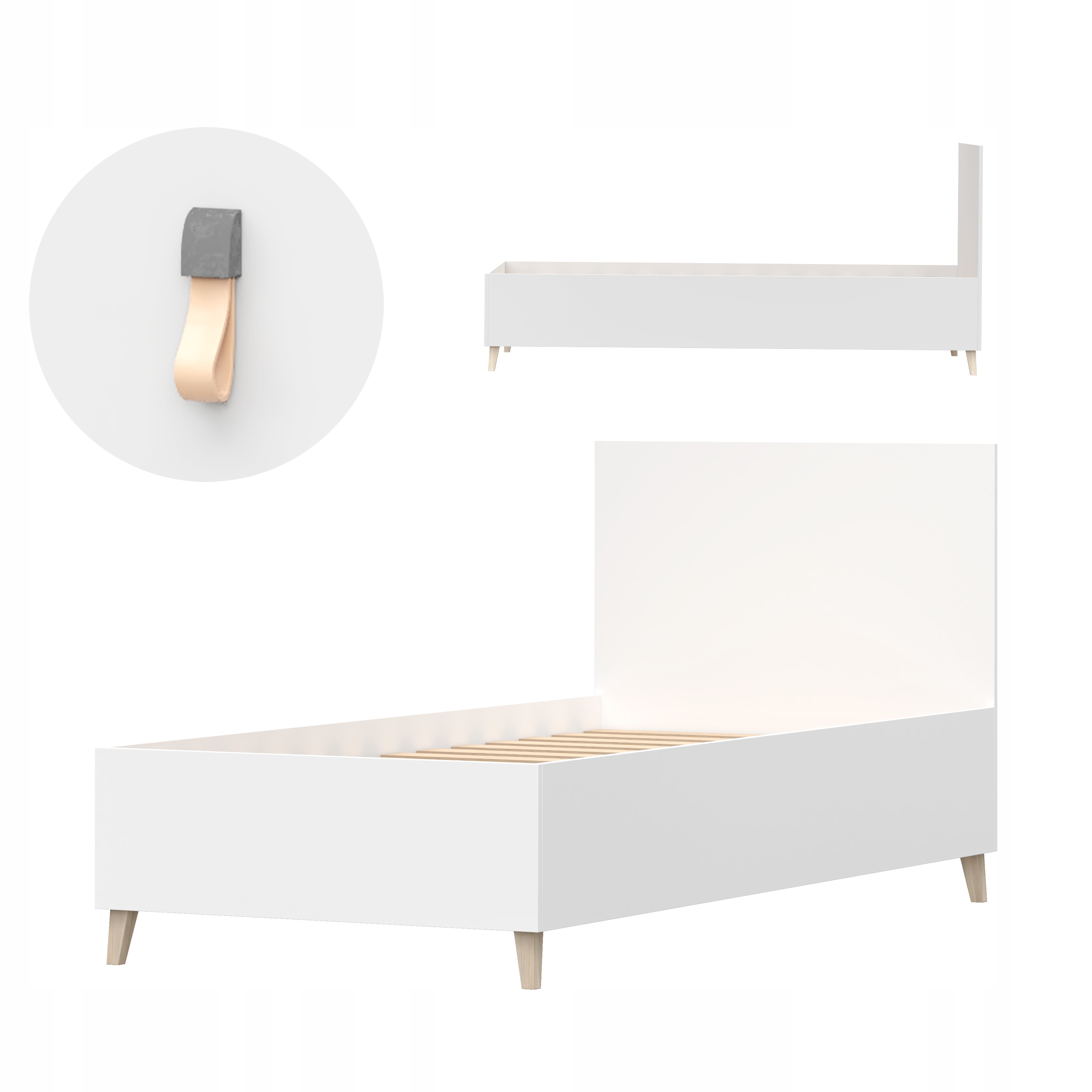 System Figo Lůžko 90x200 pohodlné moderní stylové bílé Výrobce Pl