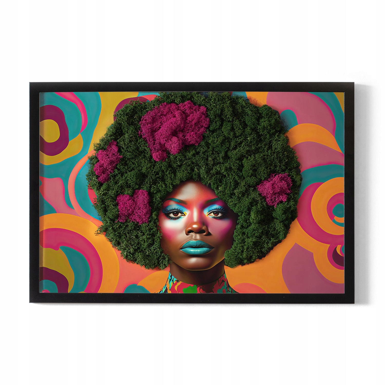 Obraz sobový mach Žena s krásnou afro 60x40