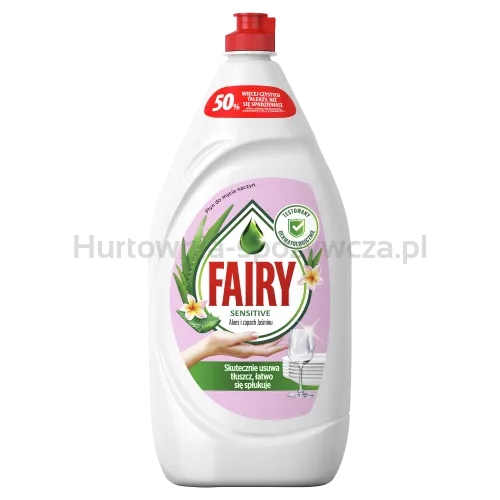 Fairy Tekutý prostředek na mytí nádobí Sensitive Aloe a jasmín 1350 ml