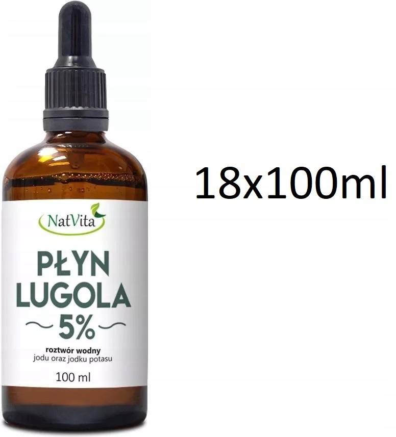 Zestaw 18x Natvita Płyn Lugola 5% 100ml