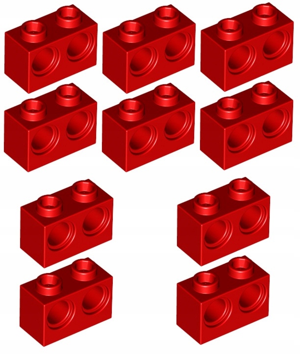 

Lego Technic 1x2 Czerwony (32000/4179355) 10 szt