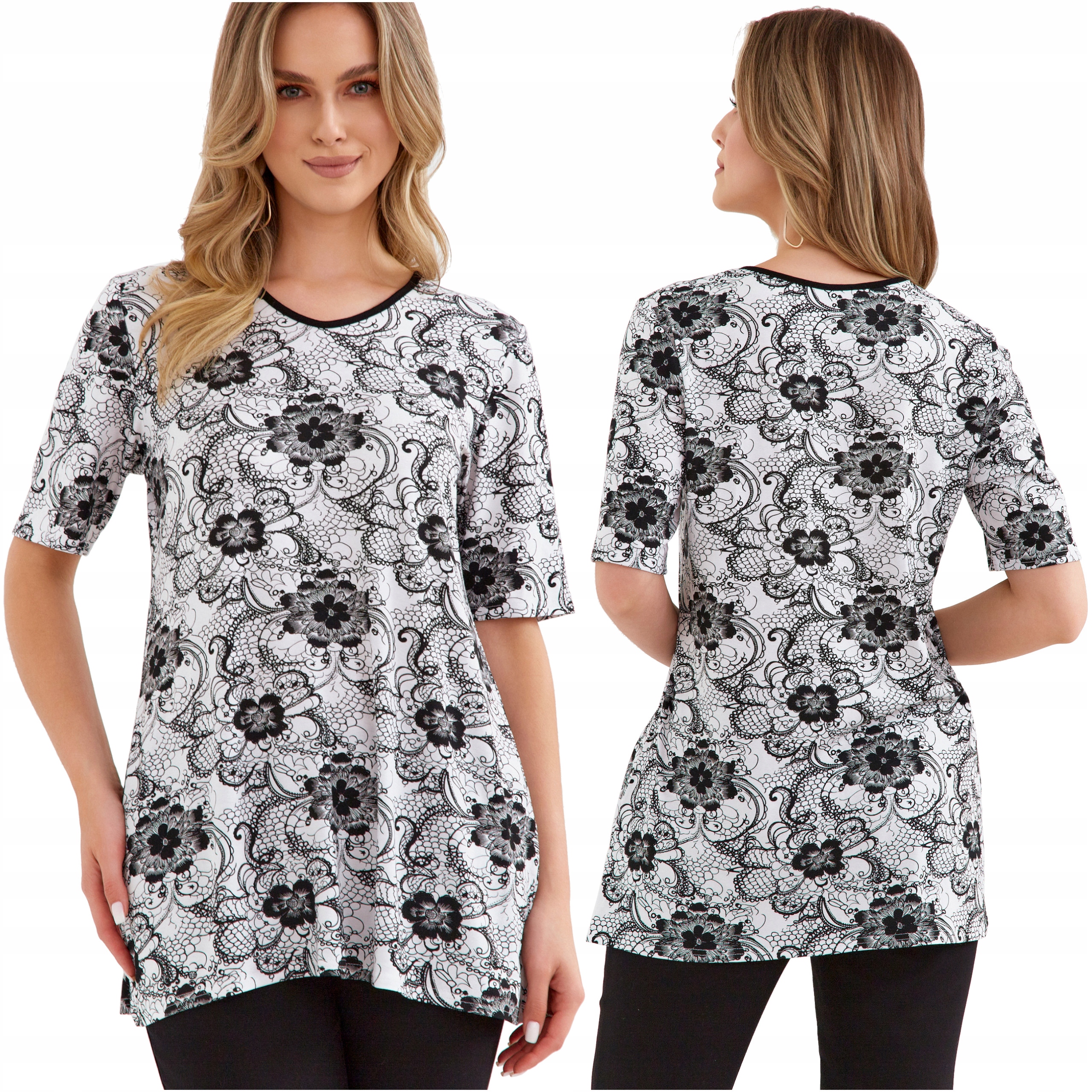 Dámská volná halenka s dlouhým rukávem Plus Size Polský Výrobce