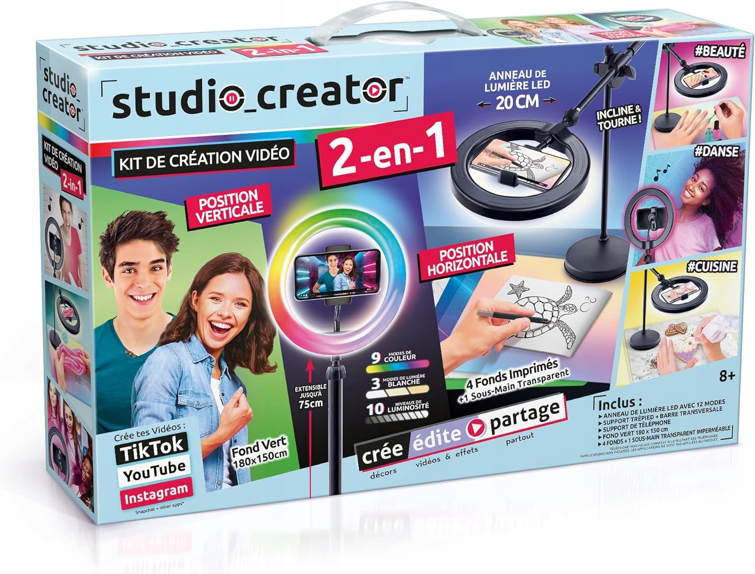 Zestaw Fotograficzny Lampa Pierścieniowa Tło Fotograficzne STUDIO CREATOR