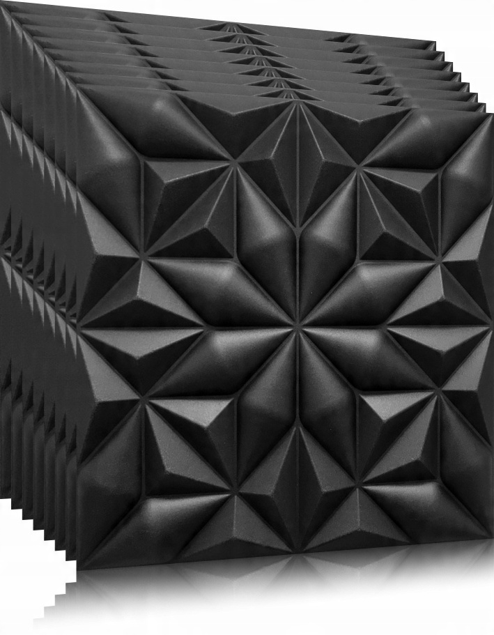 

Czarne kasetony 3D Panele Ścienne Onyx 2m2+gratis
